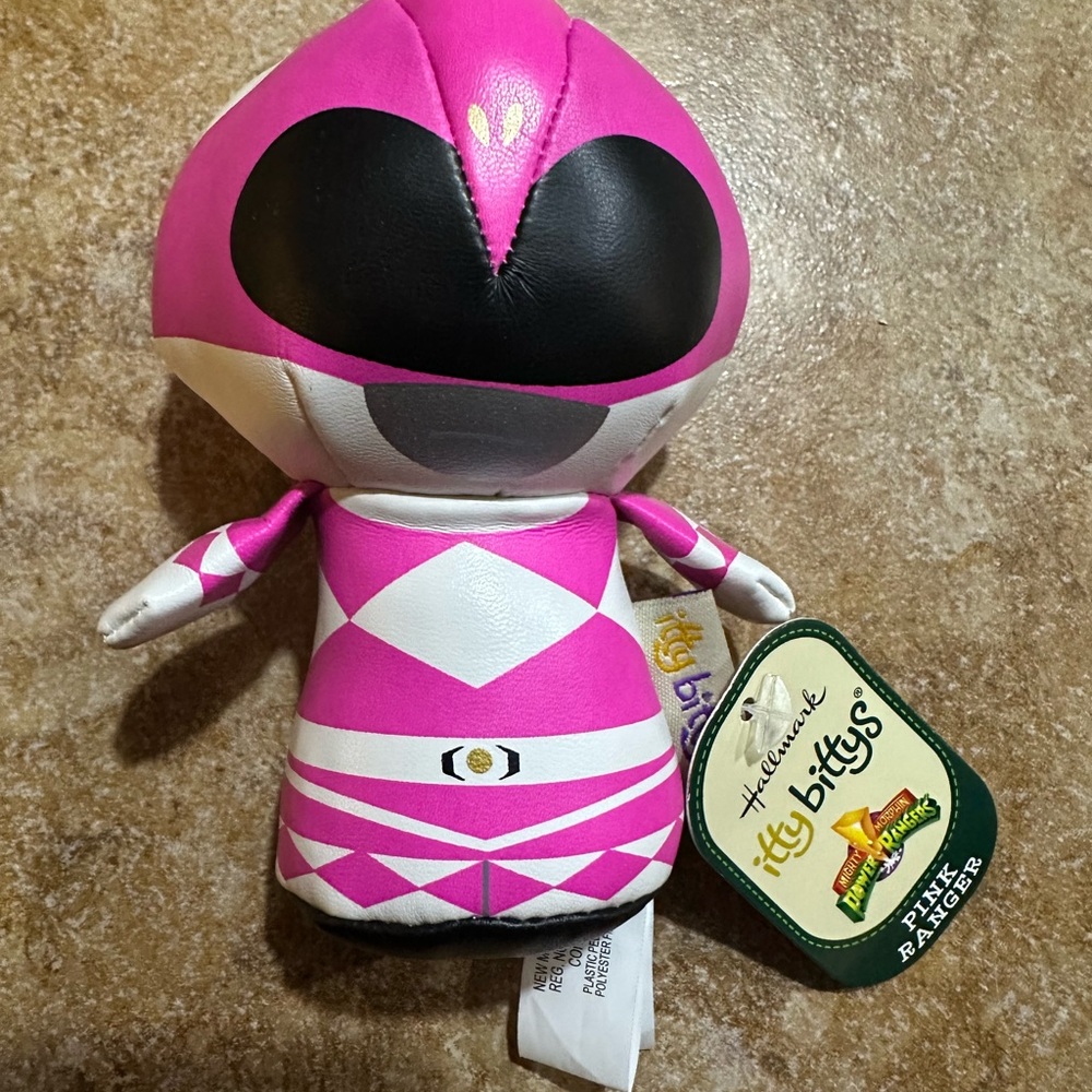 Hallmark Itty Bittys Mighty Morphin Power Rangers Pink Girls Plush  NEW NWT
